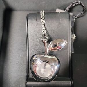 Marc Jacobs Silver Apple Pendant Watch